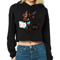 Hot Cocoa Dragon Cropped Hoodie | Artistshot