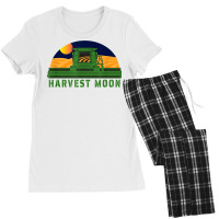 Combine Harvesting Corn Field  Farming Under A Harvest Moon T Shirt Women's Pajamas Set | Artistshot