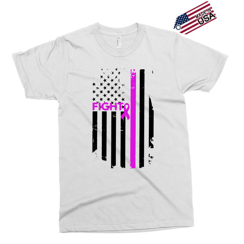 Breast Cancer Fight Ribbon Flag Exclusive T-shirt by Semilir | Artistshot