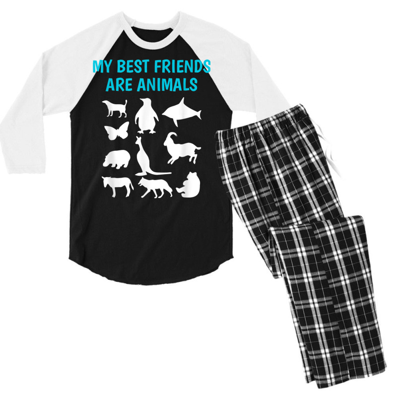 Zoologist Shirt Best Friends Animals Funny Zoology Gift Tee Men's 3/4 Sleeve Pajama Set by cm-arts | Artistshot