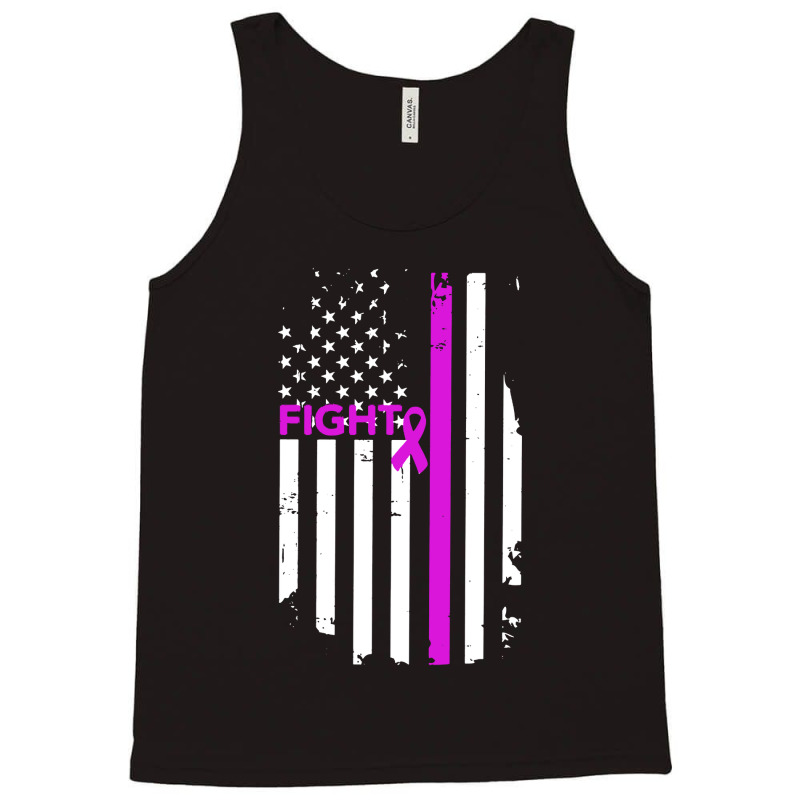 Breast Cancer Fight Ribbon Flag Tank Top by Semilir | Artistshot