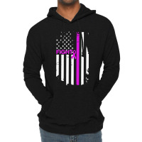 Breast Cancer Fight Ribbon Flag Lightweight Hoodie | Artistshot