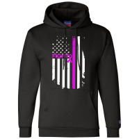 Breast Cancer Fight Ribbon Flag Champion Hoodie | Artistshot