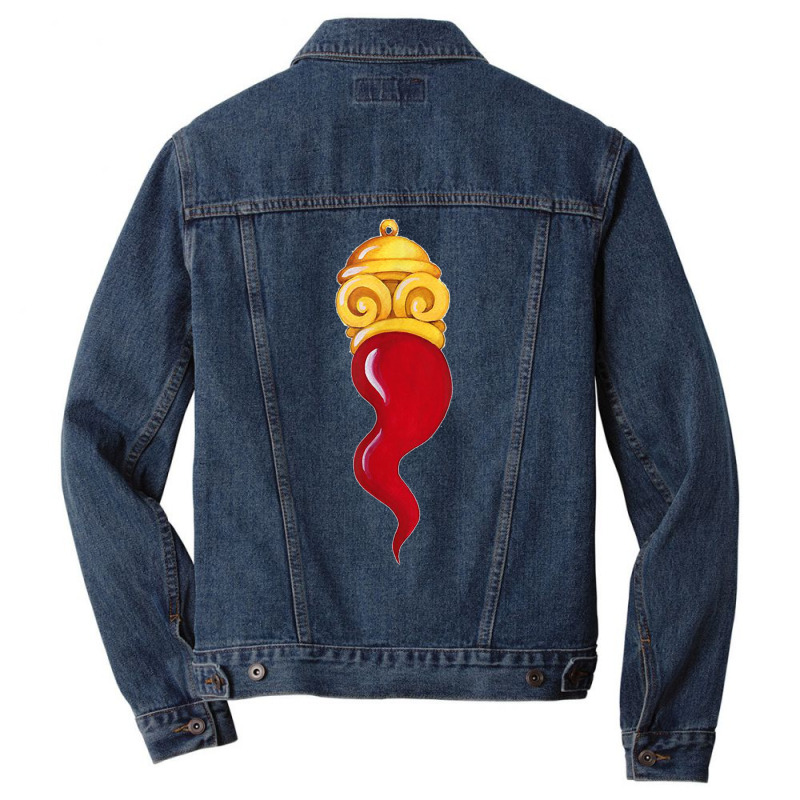 Corno Ionian Horn Red Chilli Neapolitan Good Luck Charm Gift T Shirt Men Denim Jacket | Artistshot