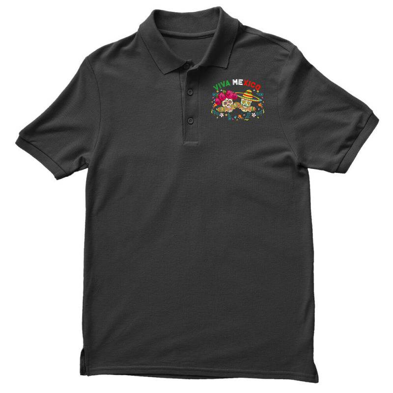 Cinco De Mayo Calavera Maracas Sombrero Mexico Fiesta Party Men's Polo Shirt by MechelleMilliken | Artistshot