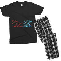 Bionis Vs Mechonis (outline) Men's T-shirt Pajama Set | Artistshot