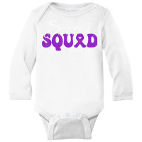 Support Squad Inflammatory Bowel Disease Awareness Purple T Shirt Long Sleeve Baby Bodysuit | Artistshot