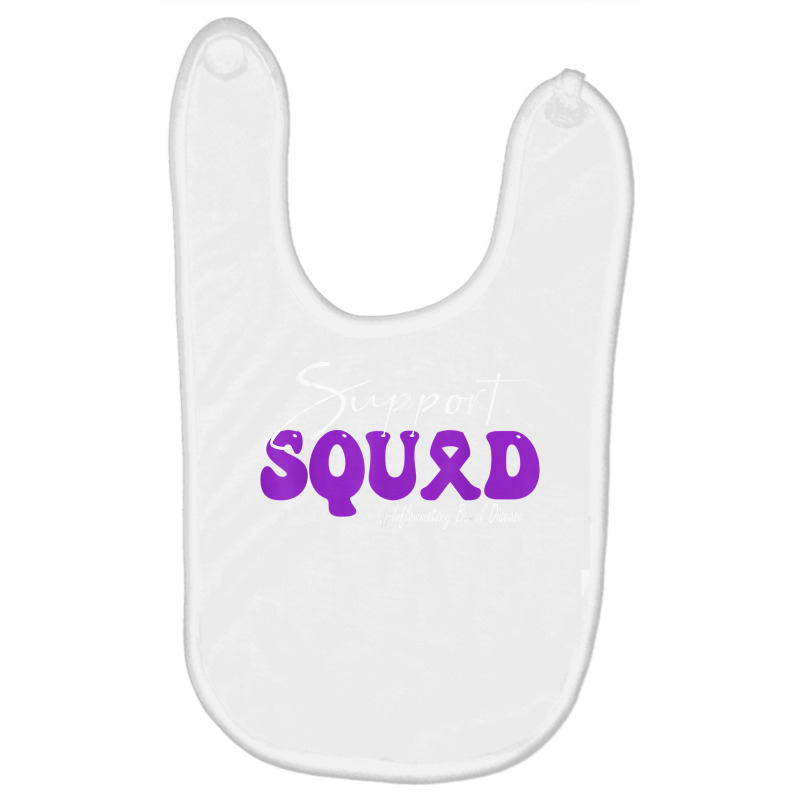 Support Squad Inflammatory Bowel Disease Awareness Purple T Shirt Baby Bibs by castuvtruc | Artistshot