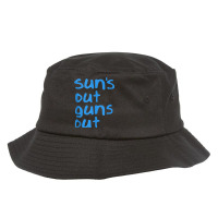 Sun's Out Guns Out Retro 80s Nerd Geek Graphic Tank Top Bucket Hat | Artistshot