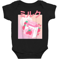 Funny Retro 90s Japanese Kawaii Strawberry Milk Shake Carton T Shirt Baby Bodysuit | Artistshot