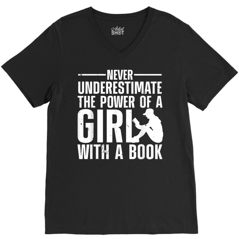 Funny Reading For Women Girls Bookworm Novel Book Lover T Shirt V-Neck Tee by cm-arts | Artistshot