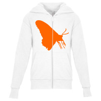 Silhouette Of A Butterfly Youth Zipper Hoodie | Artistshot