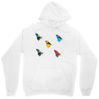 Group Of Colorful Butterflies Illustration Unisex Hoodie | Artistshot