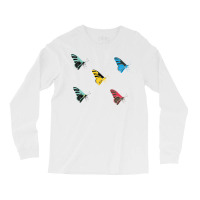 Group Of Colorful Butterflies Illustration Long Sleeve Shirts | Artistshot