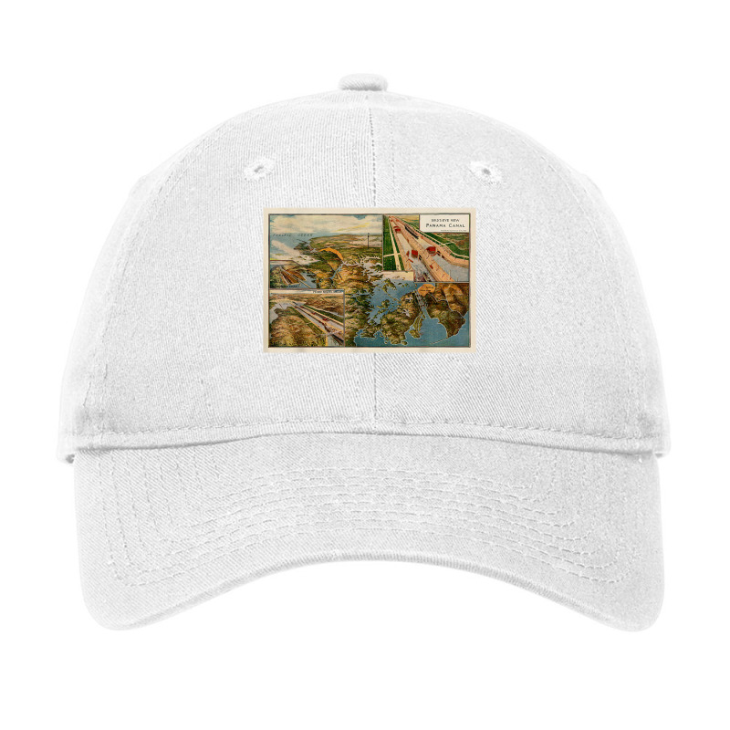 Panama Canal Birds Eye Map (1914) T Shirt Adjustable Cap by cm-arts | Artistshot