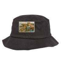 Panama Canal Birds Eye Map (1914) T Shirt Bucket Hat | Artistshot