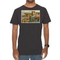 Panama Canal Birds Eye Map (1914) T Shirt Vintage T-shirt | Artistshot