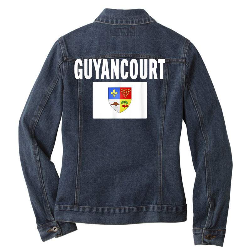 Guyancourt Flag National France Pride Gift T Shirt Ladies Denim Jacket by alishia3asa | Artistshot