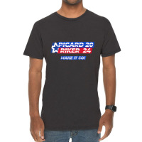 Picard Riker 2024 Make It So Politics Election Parody Funny Raglan Bas Vintage T-shirt | Artistshot