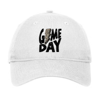 Game Day Game Day Leopard Lightning Bolt T Shirt Adjustable Cap | Artistshot