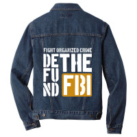 Defunf The Fbi Fight Organized Crime Men Denim Jacket | Artistshot