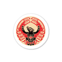 Bird Phoenix Thunderbird With Raised Wings, Native American Style Sticker | Artistshot