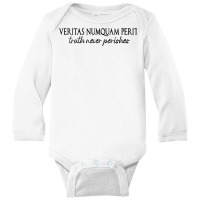 Womens Veritas Numquam Perit. Truth Never Perishes. V Neck T Shirt Long Sleeve Baby Bodysuit | Artistshot