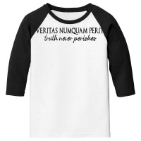 Womens Veritas Numquam Perit. Truth Never Perishes. V Neck T Shirt Youth 3/4 Sleeve | Artistshot