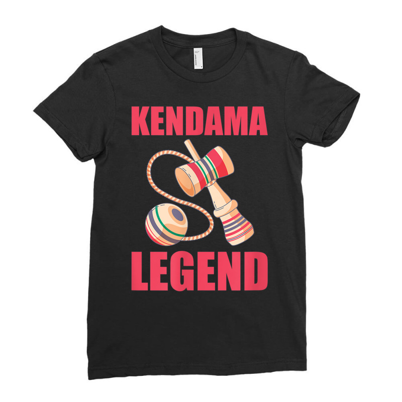 Kendama Legend Cool Japanese Kendama T Shirt Ladies Fitted T-Shirt by cm-arts | Artistshot