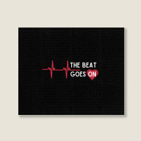 Heart Attack Surgery The Beat Goes On Survivor Rehab Recover Long Slee Landscape Canvas Print | Artistshot