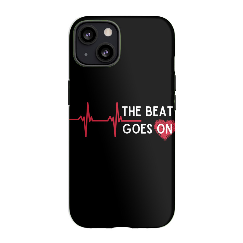 Heart Attack Surgery The Beat Goes On Survivor Rehab Recover Long Slee iPhone 13 Case by cm-arts | Artistshot