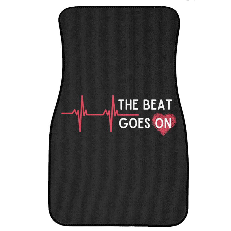 Heart Attack Surgery The Beat Goes On Survivor Rehab Recover Long Slee Front Car Mat by cm-arts | Artistshot