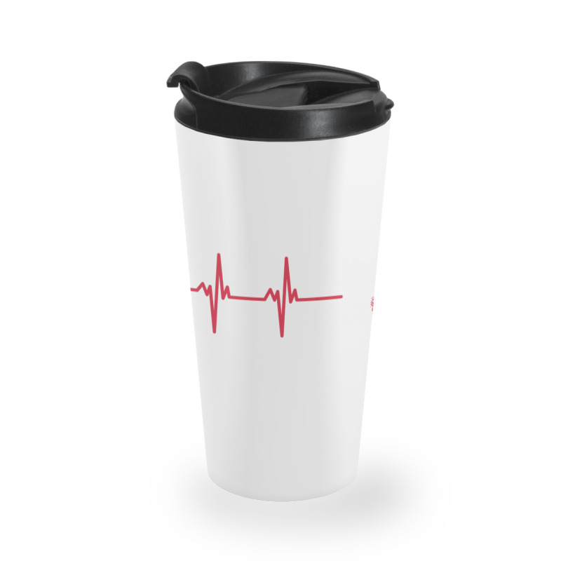 Heart Attack Surgery The Beat Goes On Survivor Rehab Recover Long Slee Travel Mug by cm-arts | Artistshot