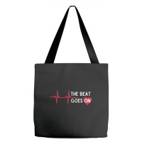 Heart Attack Surgery The Beat Goes On Survivor Rehab Recover Long Slee Tote Bags | Artistshot