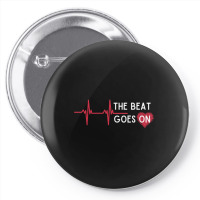 Heart Attack Surgery The Beat Goes On Survivor Rehab Recover Long Slee Pin-back Button | Artistshot