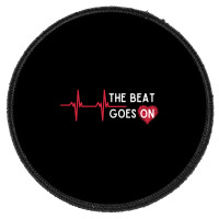 Heart Attack Surgery The Beat Goes On Survivor Rehab Recover Long Slee Round Patch | Artistshot