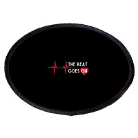 Heart Attack Surgery The Beat Goes On Survivor Rehab Recover Long Slee Oval Patch | Artistshot