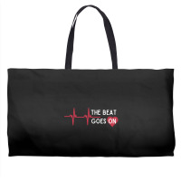 Heart Attack Surgery The Beat Goes On Survivor Rehab Recover Long Slee Weekender Totes | Artistshot