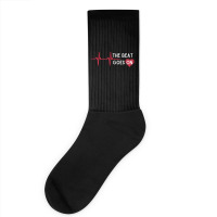 Heart Attack Surgery The Beat Goes On Survivor Rehab Recover Long Slee Socks | Artistshot