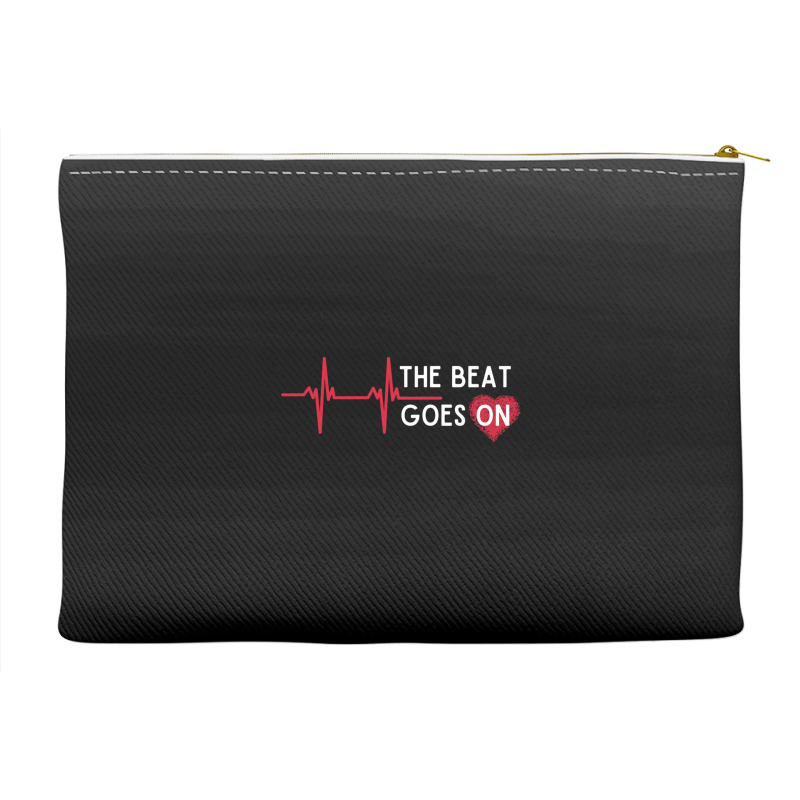 Heart Attack Surgery The Beat Goes On Survivor Rehab Recover Long Slee Accessory Pouches by cm-arts | Artistshot