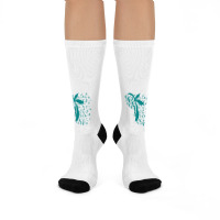 We Wear Teal For Myasthenia Gravis Awareness T Shirt Crew Socks | Artistshot