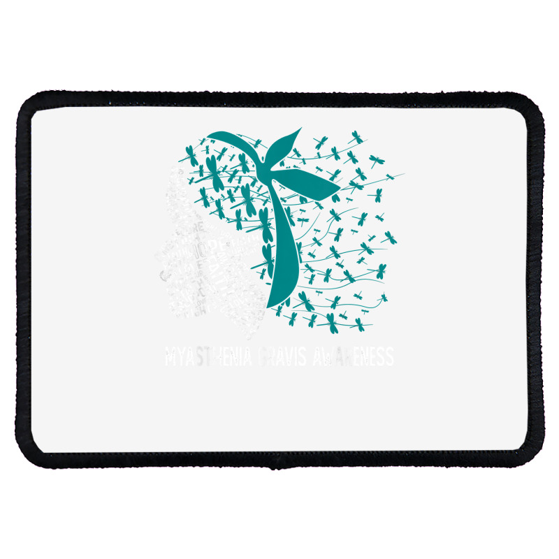 We Wear Teal For Myasthenia Gravis Awareness T Shirt Rectangle Patch | Artistshot