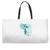 We Wear Teal For Myasthenia Gravis Awareness T Shirt Weekender Totes | Artistshot