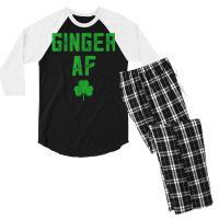 Ginger Gifts Funny Ginger Af Redhead St Patricks Day Drink T Shirt Men's 3/4 Sleeve Pajama Set | Artistshot