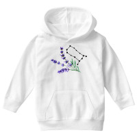 Gemini Constellation With Watercolor Lavender Youth Hoodie | Artistshot