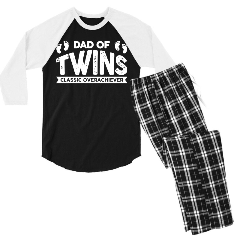 Dad Of Twins Classic Overachiever Men's 3/4 Sleeve Pajama Set | Artistshot