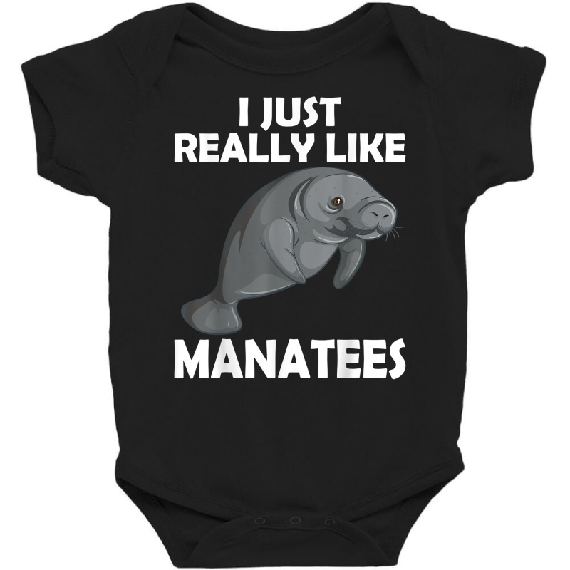 I Just Really Like Manatees Marine Mammal T Shirt Baby Bodysuit by cm-arts | Artistshot