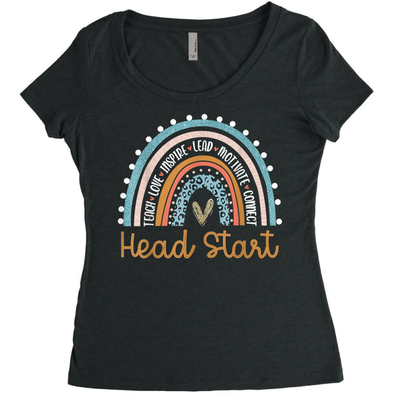 Head Start Rainbow Headstart Teacher First Day Of School T Shirt Women's Triblend Scoop T-shirt by cm-arts | Artistshot