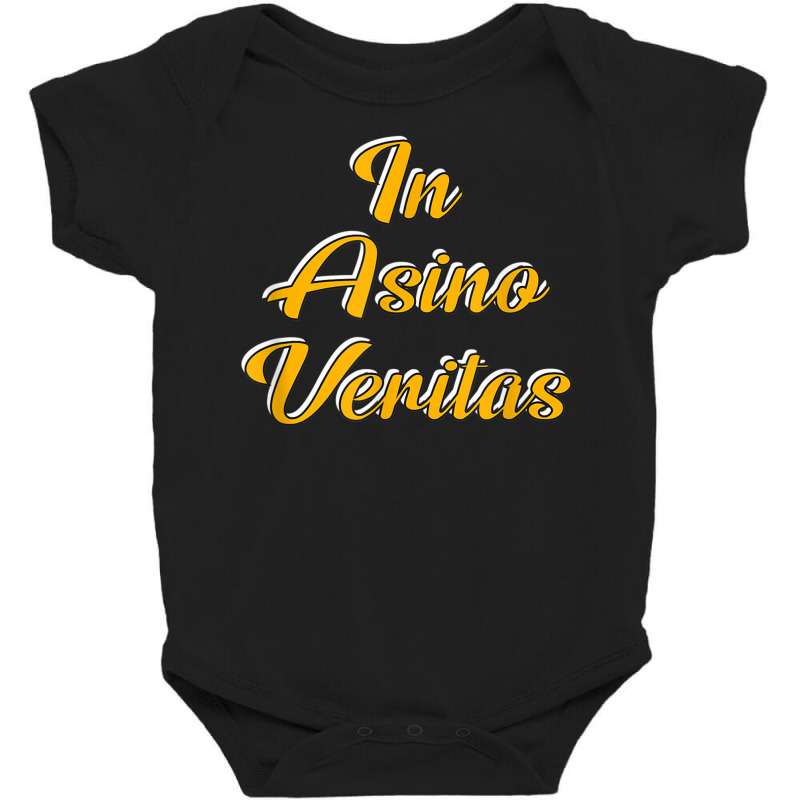 In Asino Veritas Latin Meme Theme T Shirt Baby Bodysuit by cm-arts | Artistshot