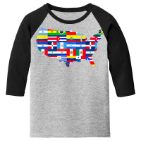 Hispanic Heritage Month American Latino Flags Hispanic T Shirt Youth 3/4 Sleeve | Artistshot